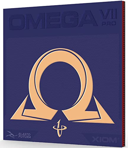 Xiom, Rivestimento per racchette da ping pong Omega VII Pro, 095882, Nero , 2,3 mm