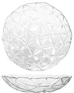 Pasabahce Estrella - Juego de 2 platos hondos de cristal, 20 cm, transparentes, diseño moderno y elegante