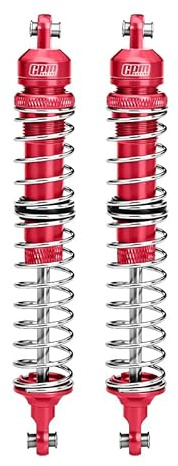 GPM Upgrades Aluminum Front Spring Dampers (130MM) for 1/10 RBX10 Ryft 4WD Scale Rock Bouncer (AXI03005) RC Cars (red)