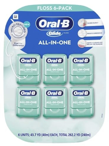 Oral-B Glide Pro-Health Comfort Plus - Hilo dental, menta, 6 unidades