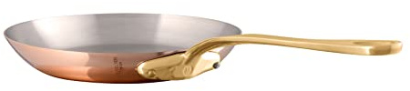 Mauviel M'Heritage 200B Polished Copper & Stainless Steel Frying Pan With Bronze Handles, 7.87-in, Made In France