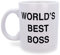 Toynk The Office Dunder Mifflin World's Best Boss Ceramic Mug | Holds 20 Ounces