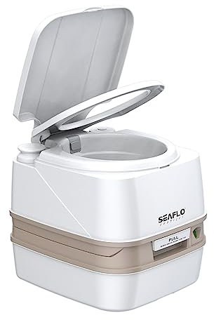 Seaflo Toilettes portables multifonctions à injection, 12 L, pour camping-car, caravane d'extérieur