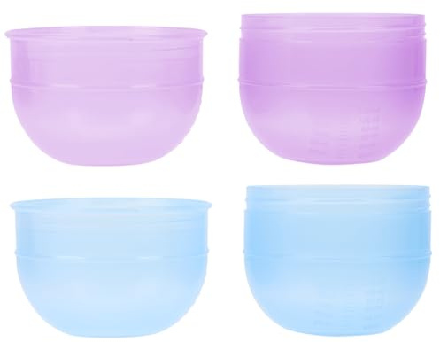Beatifufu Hair Dye Shaker Cup with Scale 4.33X3.34 Inch Transparent Hair Color Mixing Bowl for Accurate Salon and Home Use Easy Tint Mixing Tool