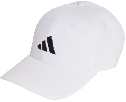 adidas Unisex Baseball Cap Cotton New Logo, White/Black, S-M