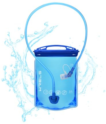 WRELS Hydration Bladder,Water Bladder for Hydration Pack,BPA-Free Leakproof Water Reservoir for Hiking Running Camping Cycling,1L