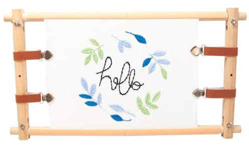 Stickrahmen aus – abnehmbarer Kreuzstichrahmen | Kreuzstich Scrollrahmen mit Clips und Anleitung (evtl. nicht in deutscher Sprache) | Gobelinstickerei Tapisserie-Rolle für Nadelspitze und Nähen