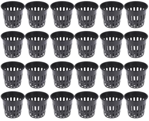 ANDRESLAD Pezzi Tazze Di Rete Per Piantare Cesto Di Piante Vaso Per Piante Del Nonno Pentola Lattina D'acqua Per Piante All'aperto Fioriera a Ciotola Trogolo Black Riutilizzabile