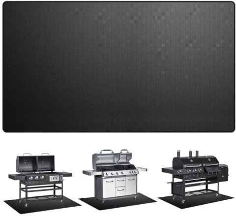 Tapete Cuadrado ignífugo de 90 x 120 cm, tapete ignífugo de 3 Capas para terraza, césped, Barbacoa, fogata, Camping, Escudo de Patio, Suelo de Madera