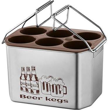 Raffreddatori per birra in acciaio inox isolati per bottiglie e lattine Organizzatori di bevande portatili per appassionati di bevande