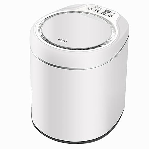 Helautomatisk bärbar tvättmaskin, minihopfällbar tvättmaskin och centrifug, ultraljudsturbintvätt, för lägenheter, sovsalar, camping, husbil, blått ljus (färg: Bianco)