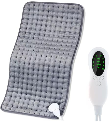 Termoforo da 50 x 100 cm per la Schiena, Grandi Termofori per Alleviare Dolori Muscolari e Crampi, 10 Impostazioni di Calore, Termoforo Elettrico Lavabile in Lavatrice,20x40/50 * 100cm