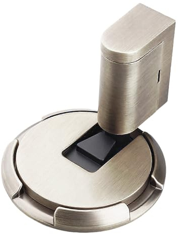 Fermaporte da Terra, Fermaporta Magnetico Regolabile e Silenzioso con Viti Nascoste e Supporto Adesivo, Ideale per Uffici, Camere da Letto, Cucine, Hotel e Balconi