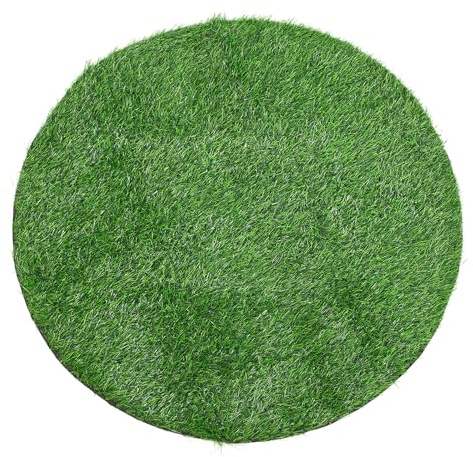 HIAKDOFT Césped Artificial Decorativo Césped Artificial Decoración para Exteriores Alfombra Decoración del Hogar Patio Jardín Paisaje Redondo