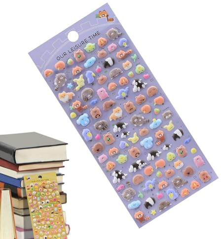 Adesivi Cartoni - Forniture per Scrapbook per Animali | Adesivi decorativi e divertenti per laptop | Per Bambini E Adulti Bottiglia D'acqua Notebook Planner