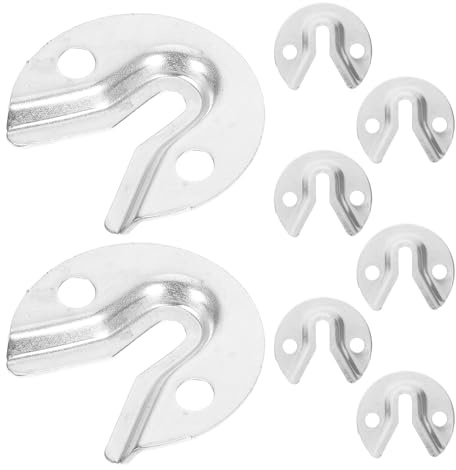 DIYEAH Heavy Duty Mirror Hanging Clips 8-Pack | Wall Mount Picture Hanging Hardware | Furniture Fastening Connectors with Zinc-Plated Iron for Secure Flush Mount | 1.33X1.25X0.07In
