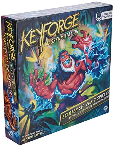 Asmodee Keyforge: Massenmutation - Starter-Set, Grundspiel, Kartenspiel, Deckbau, Deutsch