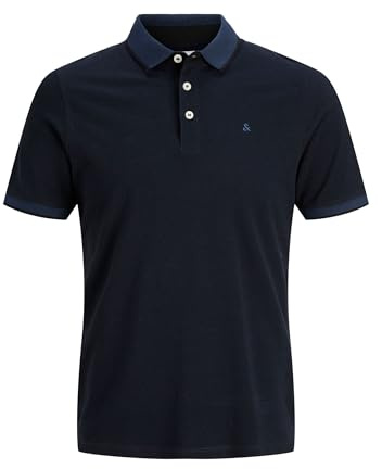 JACK & JONES Jjepaulos Polo Ss Noos Maglietta, Navy, XL Uomo
