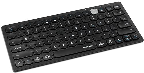 Kensington Compact Multi-Device Dual Wireless Keyboard, Bluetooth Enabled, Windows, Mac, iOS, ChromeOS Compatible, K75502DE, Black