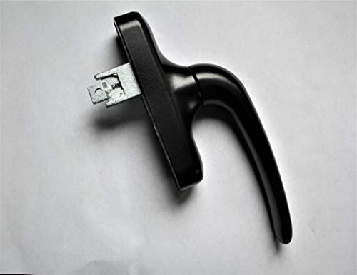 metalkard Maniglia cremonese per 'anta ribalta' finestra, porta vasistas, alluminio, nero