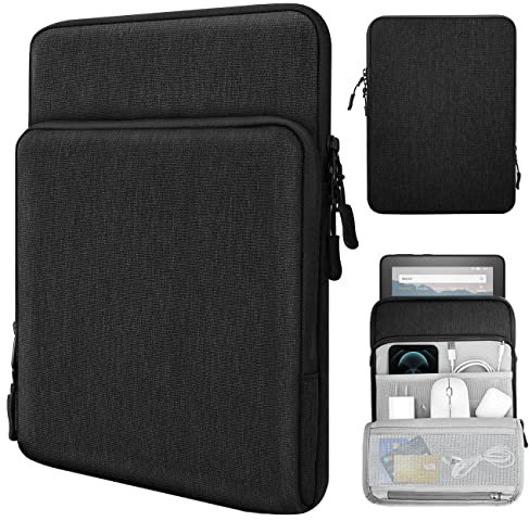 TiMOVO 8-9 Pulgadas Funda de Tableta para Nuevo iPad Mini 7 (A17 Pro, 2024), iPad Mini 6 (8.3-Pulgadas, 2021), iPad Mini 5/4/3/2/1, Bolsa Protectora con Múltiples Bolsillos, Negro