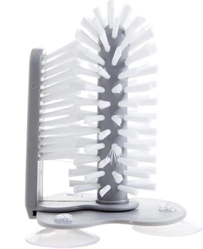 Générique 2 en 1 Tasse nettoyant Verre nettoyant Bouteilles Brosse évier Cuisine Accessoires Boisson Tasse vin Ventouse Nettoyage Brosse Gadget Attractive Processed