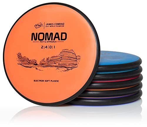 MVP Disc Sports Electron Nomad (mjuk) James Conrad Edition Disc Golf putter 6-pack (blandade vikter/färger kan variera)