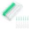 URAQT Cepillos Interdentales, 220 Pcs Cepillo Interdental, Cepillo Dental de Silicona para la Limpieza Dental Previene y Elimina la Placa Bacteriana Cerdas Suaves,Verde