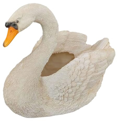 abc HOME | Pflanztopf Schwan | Innenbereich | Außenbereich | Polyresin