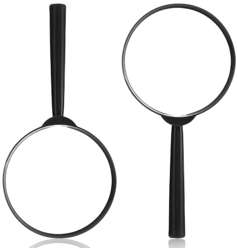 SUJEBKC Loupe 2 Pièces pour Enfants 5X Loupe pour Enfants Cadeau De Lecture pour Les Personnes Âgées Et Les Étudiants