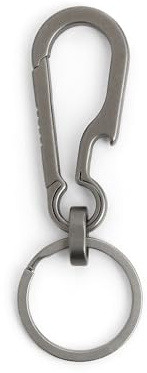 UNDERCONTROL Llavero de titanio ultraligero equipo táctico para viajes diarios exteriores plegable informal minimalista plateado