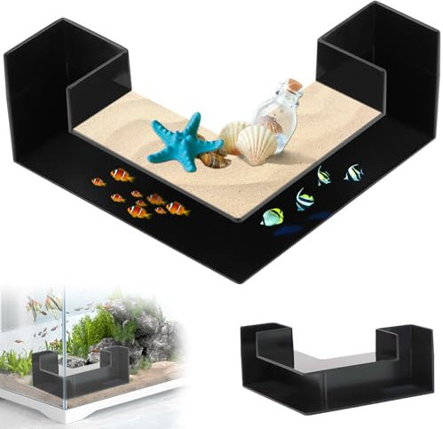 Yesmoyhe Aquarium Tunnel Unterirdischer, Eck Aquarium Dekoration, Natural Aquarium Tunnel, Unterirdischer Tunnel Höhle, Fisch Und Garnelenversteck Versteck, für Fische Welse Garnelen Krebse