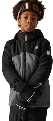 Dare2b Unisex Kids Impose V Ski Jacket, Black Iron Gate, 15 Years EU
