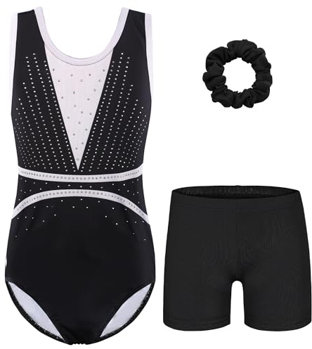 ZNYUNE Turnanzug mädchen Shorts B393 GreyBlack 8A