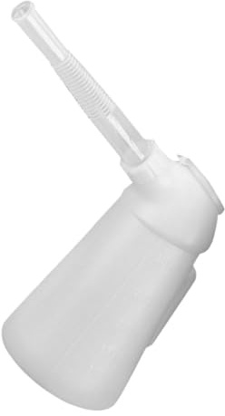 PENIKOKO Car Oil Container with Long Spout Manual Engine Oil Bottle Refillable Vehicle Oiler Pot for Cars Motorcycles Boats Efficient Oiling