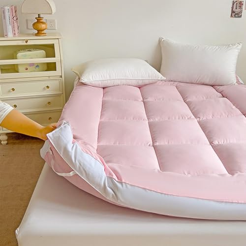 Colchón futón portátil para camping, ideal para uso individual, doble y king, ligero y compacto para viajes, perfecto para aventuras al aire libre y fiestas de pijamas