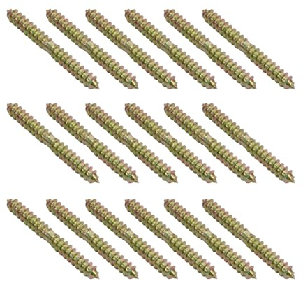SECFOU Tornillos de Acero al Carbono Superficie Galvanizada para 40 de Espiga de Doble Cabeza Autorroscantes Unir Piezas de Madera en Muebles y Carpintería