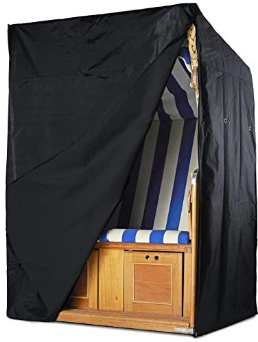 Springreen Strandkorb Abdeckung, Sonnenbeständige Hülle aus Hochwertigem Material, Reißfeste Abdeckhaube Wasserabweisend, Universal-Strandkorbabdeckungen, Wind- & Wasserdicht, UV-Beständig (Anthrazit)