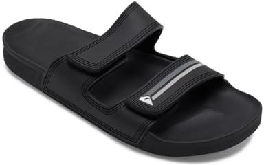 Quiksilver Men's Rivi Slide Adjust II Sandal, Black/Grey/Black, 11 UK