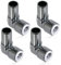 SPARES2GO 15mm x 10mm Pushfit Radiator Valve Chrome Reducing Elbow Stem Compression (Pack of 4)
