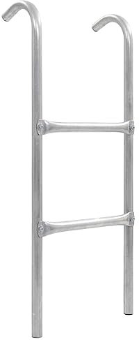SKM Échelle de Trampoline à 2 marches Acier Argenté 72 cm, Weight:2.15 kg,92408