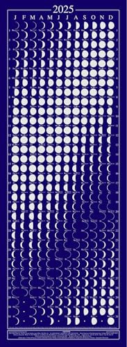 Equinox 2025 Moon Phase Calendar - Beautifully Silk Screened, Packed with Lunar & Solar Data & Mercury Retrogrades …, Midnight Blue