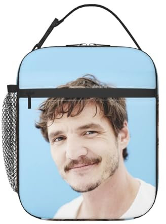 EZKYZTLW Pedro Star Pascal Lunchbox für Teenager, Mädchen und Frauen, Lunchtasche für Schule, Arbeit, Picknick, Reisen, wiederverwendbare, isolierte Thermo-Tragetasche für Mittagessen