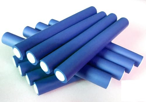 FP Papilotten Lot de 12 bigoudis flexibles Env. 13 mm Bleu
