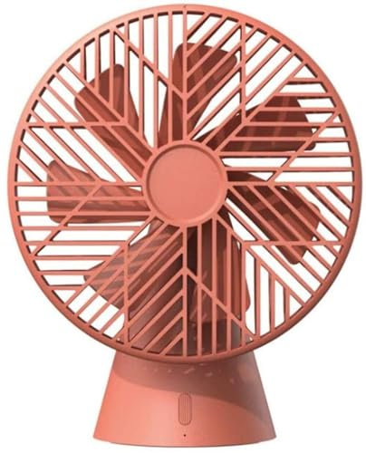 AMZBNEIDI ventilateur de chambre à coucher. Air Cooler 7 leaves 3 Speeds Handheld Portable Noiseless USB Desktop Summer Perfect-Pink(Pink)