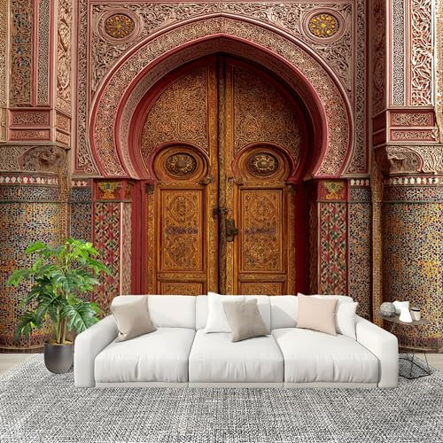 Sala Papel PintadoFotomurales 250x175 cm PatróN En Relieve de Estilo Europeo Mural de Pared Moderno MarróN Papel Pintado Tejido no Tejido Dormitorio Estudio Decoración Fotomurales