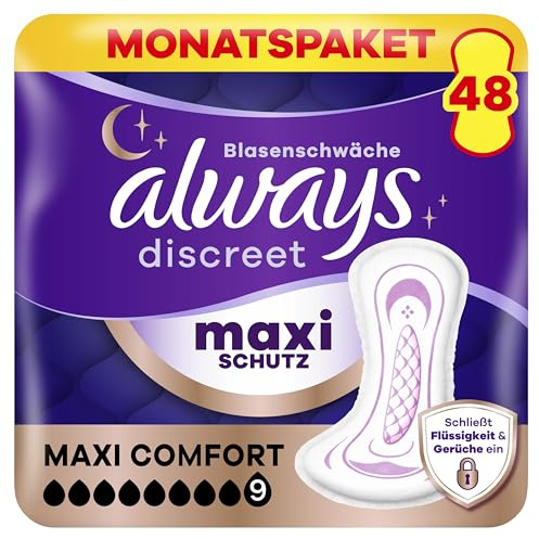 Always Discreet Incontinence Pads Maxi Comfort, 48 Pads