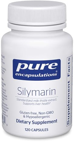 Pure Encapsulations Silymarin - 250 mg Milk Thistle Per Capsule - Liver Health Support - Antioxidants Supplement - Non-GMO & Vegan - 120 Capsules