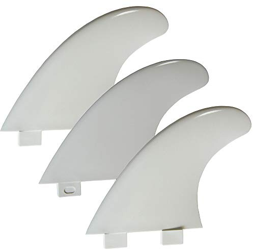 Tri G5 Surfboard Finnen für FCS Finnen SUP Surfing Fin 1 Center + 2 Side 3 Colors (Weiß)