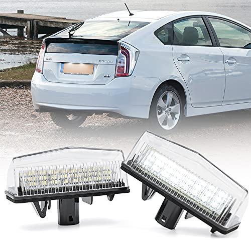 Nslumo 2 Stück für To.yota Prius XW20 XW30 Prius Plus/V Venza Matrix RAV4 für Lex.us CT200h Scion tC SMD weiße LED Kennzeichenbeleuchtung